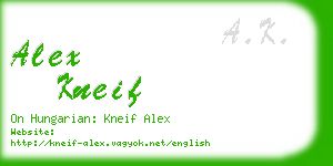 alex kneif business card